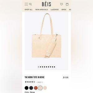 BEIS - THE WORK TOTE IN BEIGE